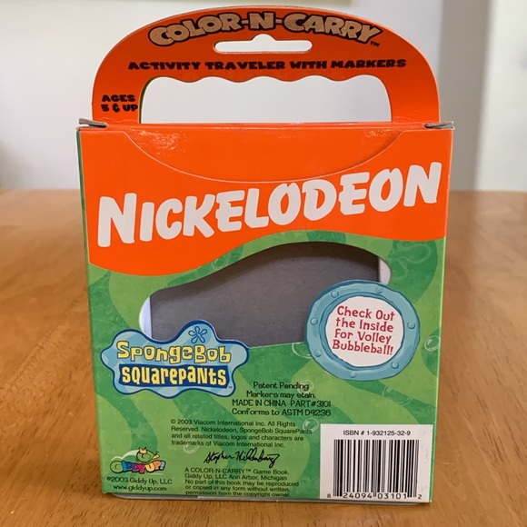 ✋SpongeBob Squarepants Color-N-Carry Activity Traveler New, but No Markers - Picture 3 of 14